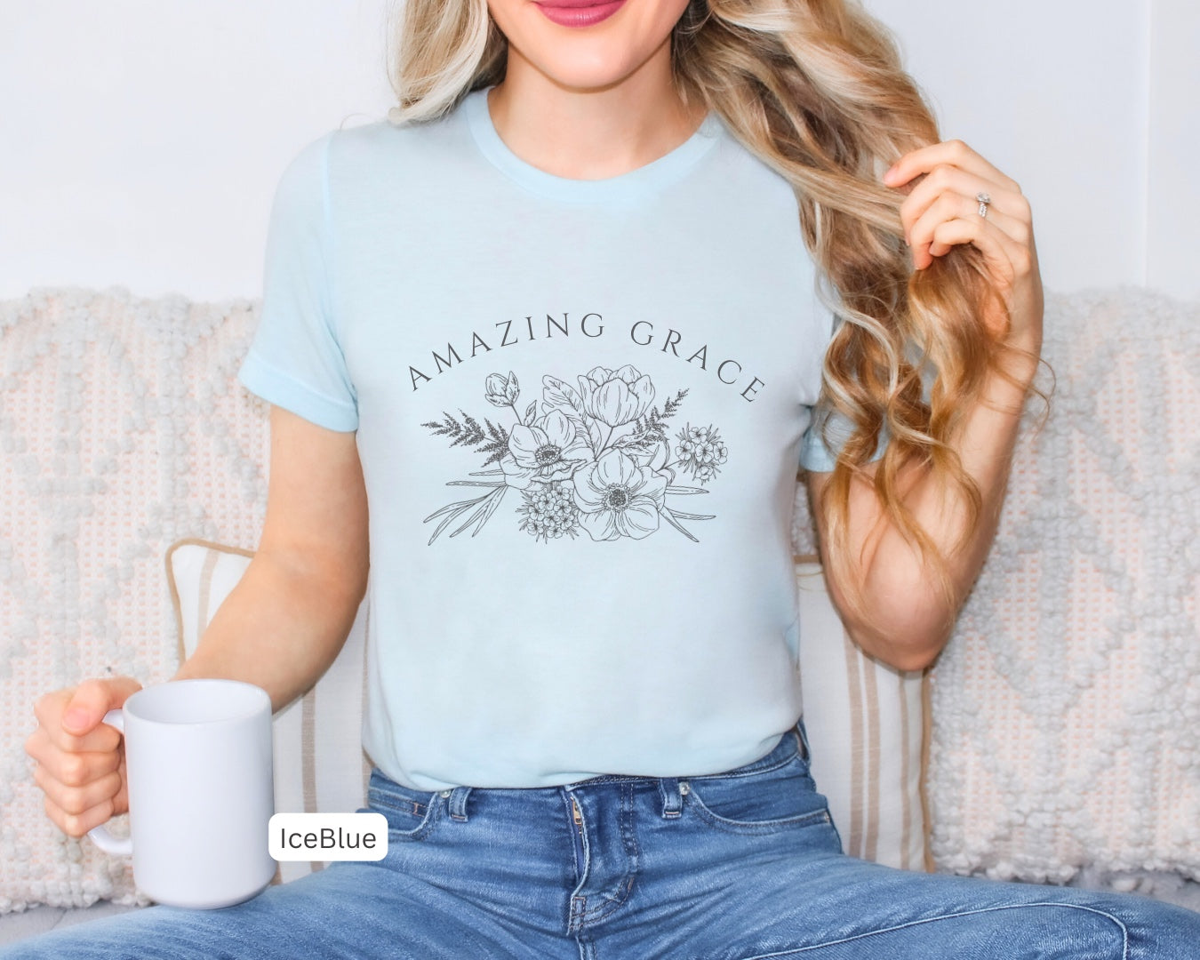 Amazing Grace Elegant Floral Shirt