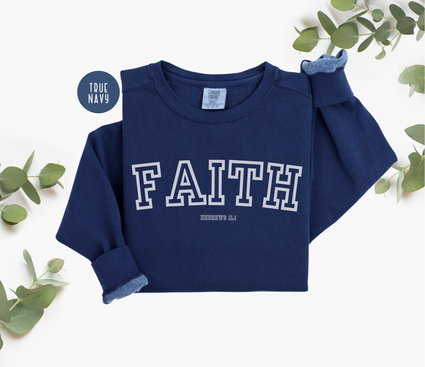 Faith Christian Sweater Sports Lettering