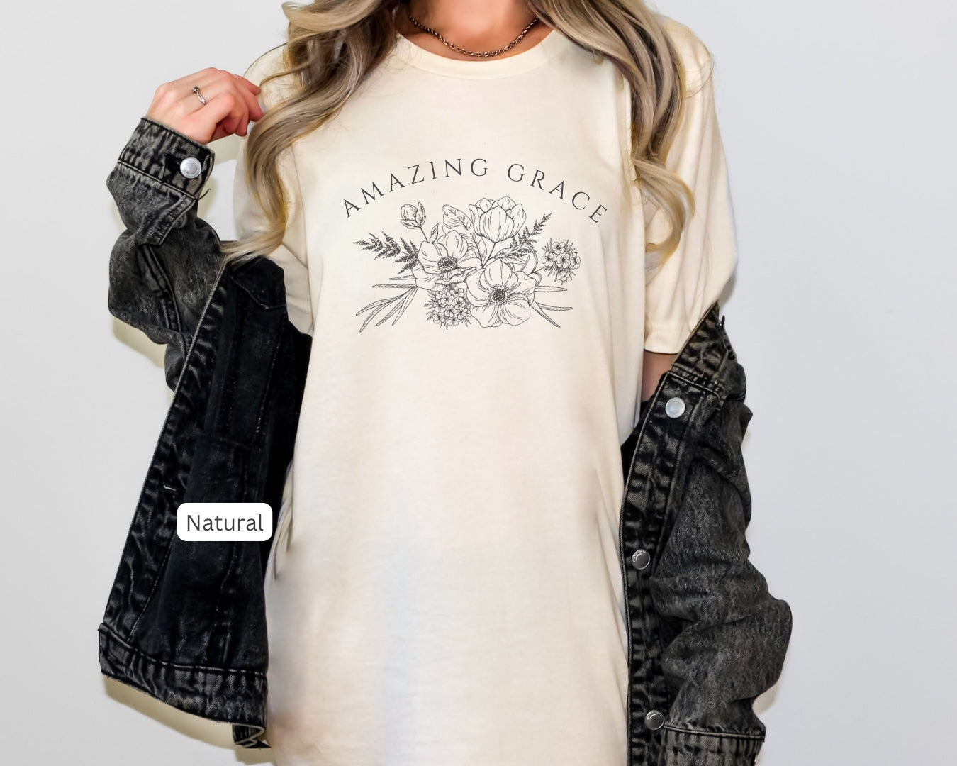 Amazing Grace Elegant Floral Shirt