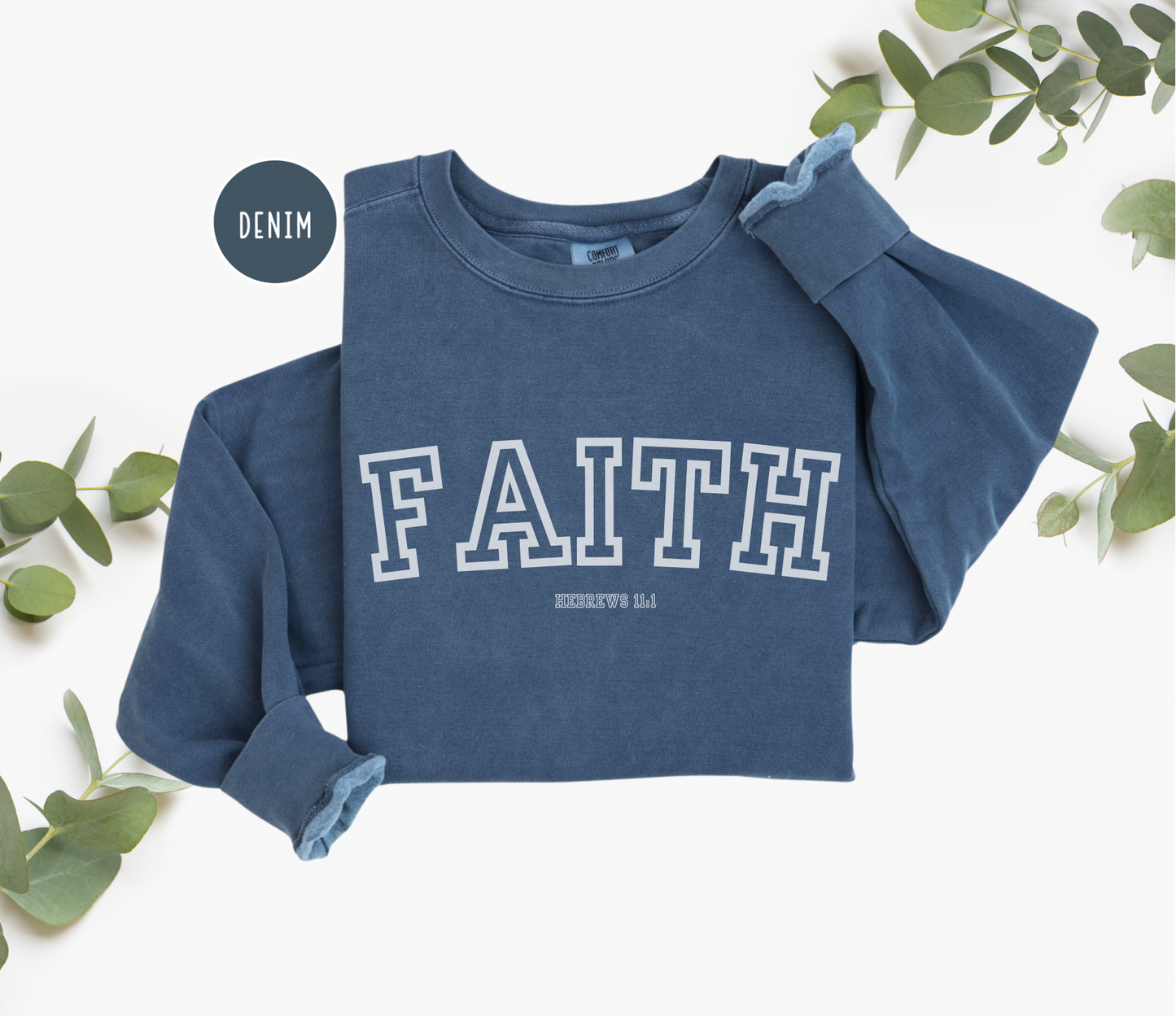 Faith Christian Sweater Sports Lettering