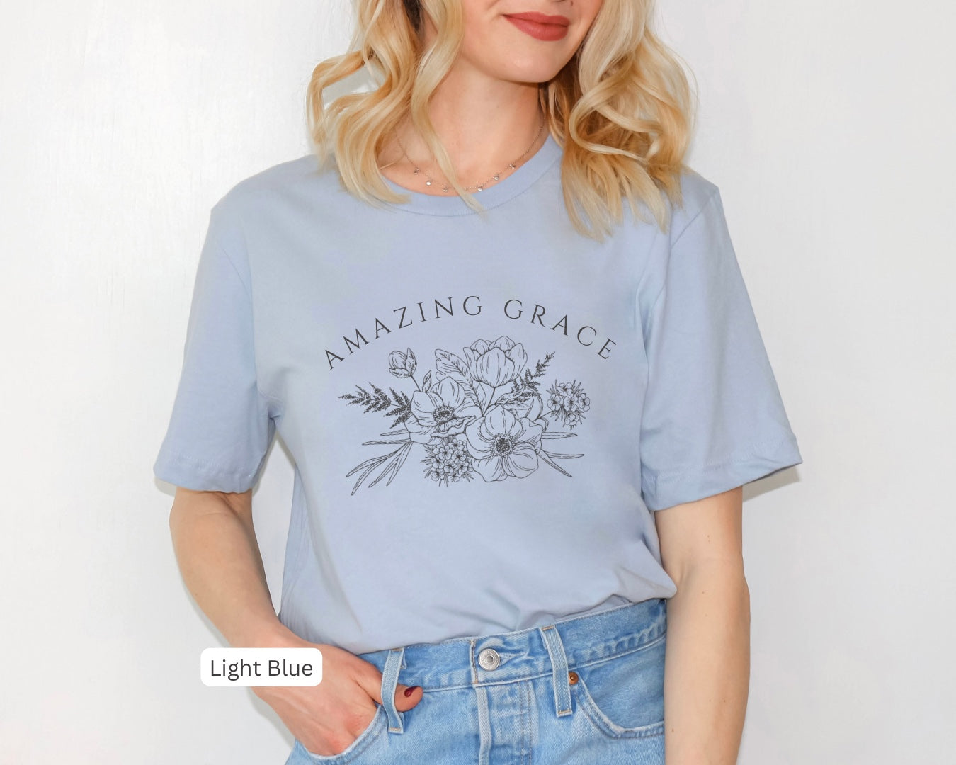 Amazing Grace Elegant Floral Shirt